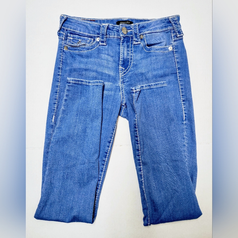 True Religion Jeans Women’s 26 Blue Jennie Curvy Super Skinny Denim Button Flap - Picture 5 of 12